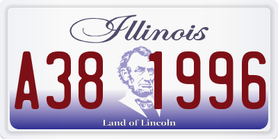 IL license plate A381996