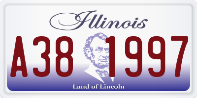 IL license plate A381997