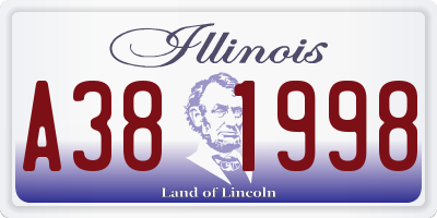 IL license plate A381998