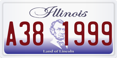 IL license plate A381999