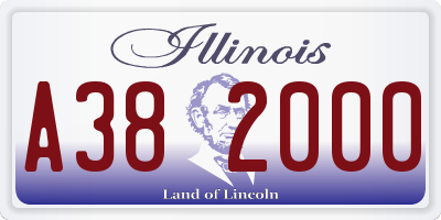 IL license plate A382000