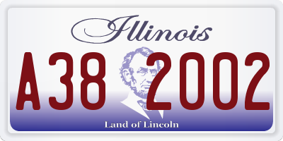 IL license plate A382002