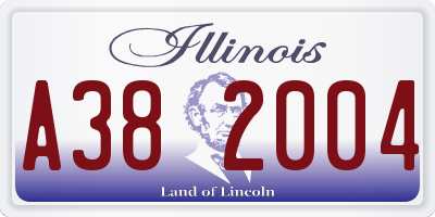 IL license plate A382004