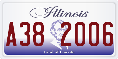 IL license plate A382006