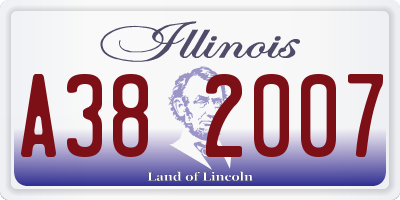 IL license plate A382007