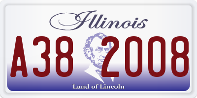 IL license plate A382008