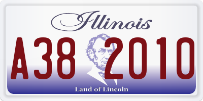 IL license plate A382010