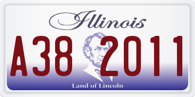 IL license plate A382011