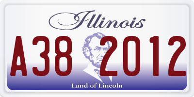IL license plate A382012
