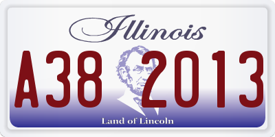 IL license plate A382013