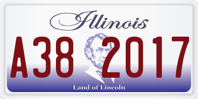 IL license plate A382017