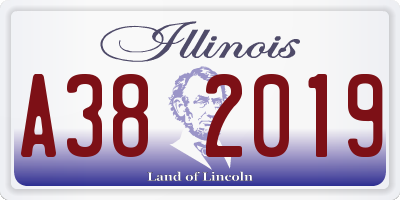 IL license plate A382019