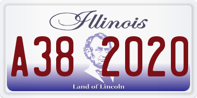 IL license plate A382020