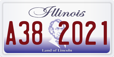 IL license plate A382021