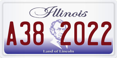 IL license plate A382022