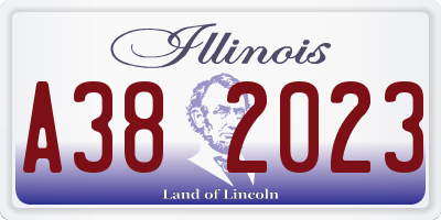 IL license plate A382023