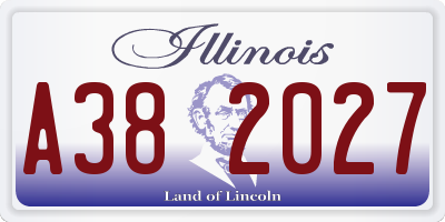 IL license plate A382027