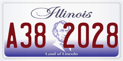 IL license plate A382028