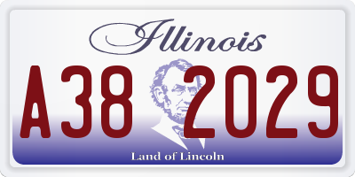IL license plate A382029