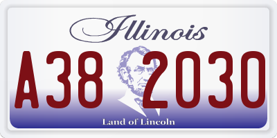IL license plate A382030