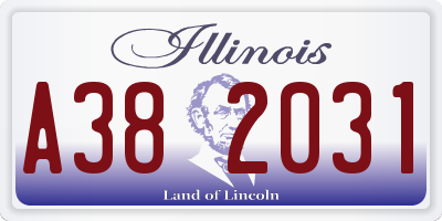 IL license plate A382031