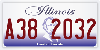 IL license plate A382032