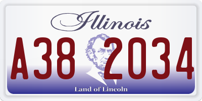 IL license plate A382034