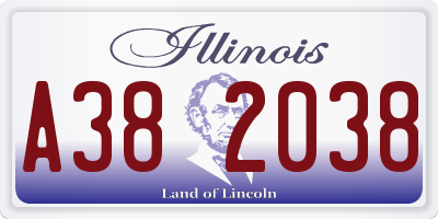 IL license plate A382038