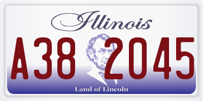 IL license plate A382045