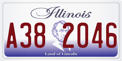 IL license plate A382046