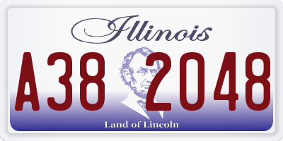 IL license plate A382048