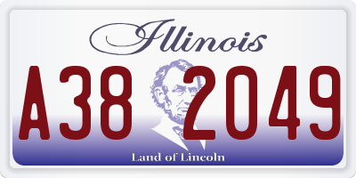 IL license plate A382049