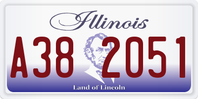IL license plate A382051