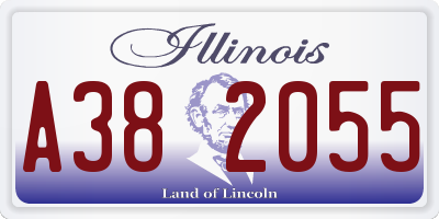 IL license plate A382055
