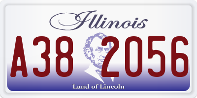 IL license plate A382056