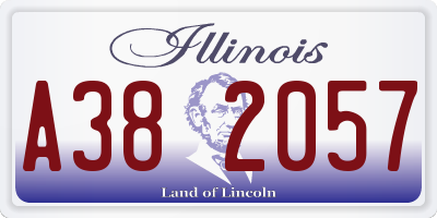 IL license plate A382057