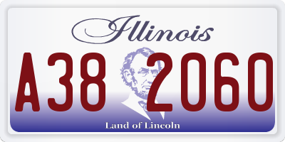 IL license plate A382060