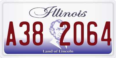 IL license plate A382064