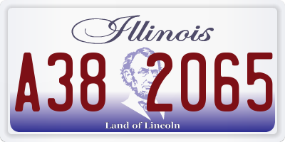 IL license plate A382065