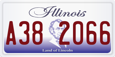 IL license plate A382066