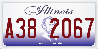 IL license plate A382067