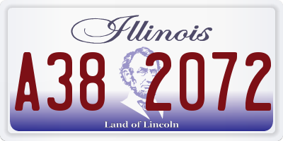 IL license plate A382072