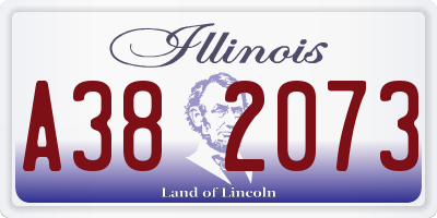 IL license plate A382073
