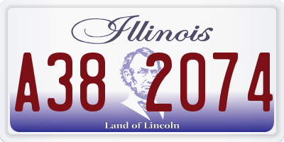 IL license plate A382074