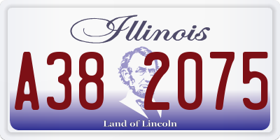 IL license plate A382075
