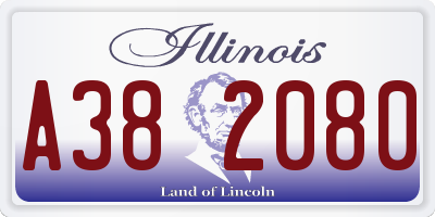 IL license plate A382080