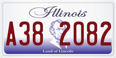 IL license plate A382082