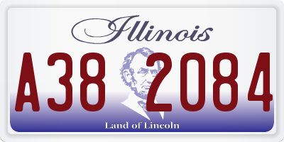 IL license plate A382084