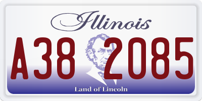 IL license plate A382085