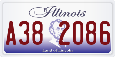 IL license plate A382086
